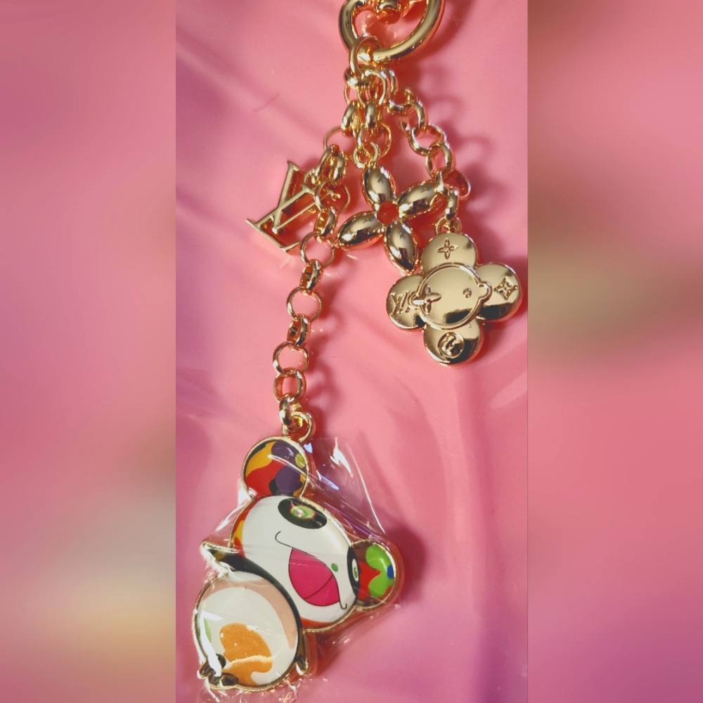 💥-Gold Keychain/Bagcharm with Colorful Small Bear Charm,Nonbranded-FIRM PRICE